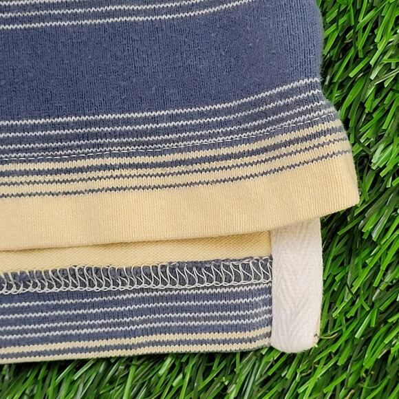 Vintage 90s Pendleton Stripes Polo Shirt L/XL 24x29 Blue Beige - Picture 12 of 12